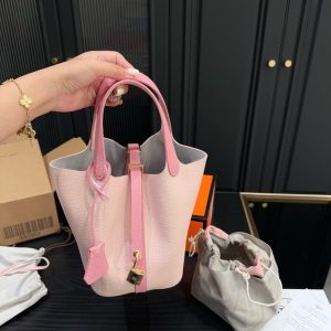 HERMES PICOTIN LOCK 18 POCKET BAG LIGHT PINK 18CM
