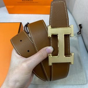 HERMES H GUILLOCHEE BELT BUCKLE