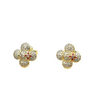 LOUI VUITTON VIVIENNE EARRINGS IN GOLD
