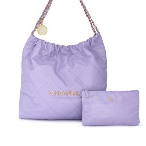 CHANEL 22 MEDIUM HANDBAG PURPLE 35CM
