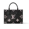 LOUIS VUITTON ONTHEGO PM BLACK AND BEIGE 25CM M45659