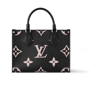LOUIS VUITTON ONTHEGO PM BLACK AND BEIGE 25CM M45659
