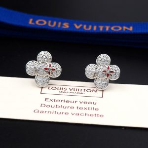LOUI VUITTON VIVIENNE EARRINGS IN SILVER