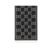 GUCCI GG JACQUARD CASHMERE SCARF BLACK 180CM
