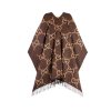 GUCCI CASHMERE PONCHO BROWN 120CM
