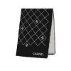 CHANEL 25A QUILTED DOUBLE C SCARF BLACK 180CM
