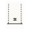 CHANEL CC LOGO CASHMERE SCARF WHITE 180CM