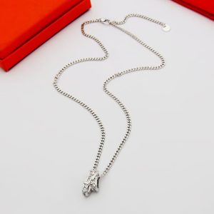 HERMES ETRIVIERE PENDANT NECKLACE WHITE GOLD
