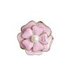 CHANEL BROOCH METAL AND RESIN GOLD WITH PINK PEARLY WHITE