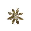 CHANEL BROOCH METAL GOLD AND CRYSTAL
