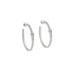 HERMES ETRIVIERE DANGLE EARRINGS WHITE GOLD