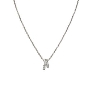 HERMES ETRIVIERE PENDANT NECKLACE WHITE GOLD