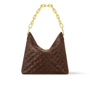 LOUIS VUITTON COUSSIN HOBO MM CHOCOLAT 30CM