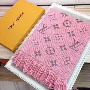 LOUIS VUITTON LOGOMANIA SHINE SCARF ROSE BALLERINE