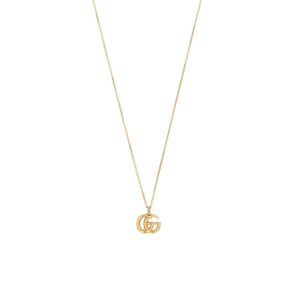 GUCCI GG RUNNING NECKLACE IN YELLOW GOLD WITH DOUBLE G PENDANT 502088 J8500 8000