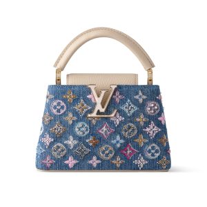 LOUIS VUITTON CAPUCINES MINI DENIM BLUE 21CM M12947