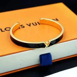 LOUIS VUITTON LV INITIALES BRACELET BLACK M1729M