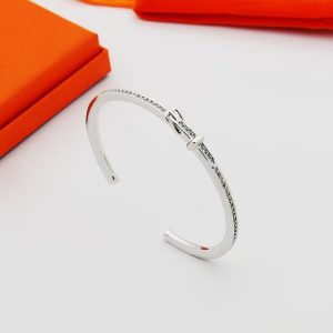 HERMES ETRIVIERE BRACELET WHITE GOLD