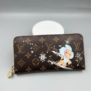 LOUIS VUITTON ZIPPY WALLET AZUR FROST 19CM M12223