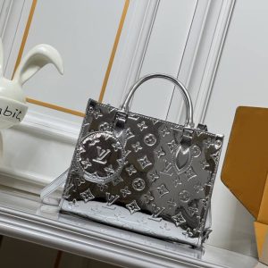 LOUIS VUITTON ONTHEGO PM SILVER 25CM