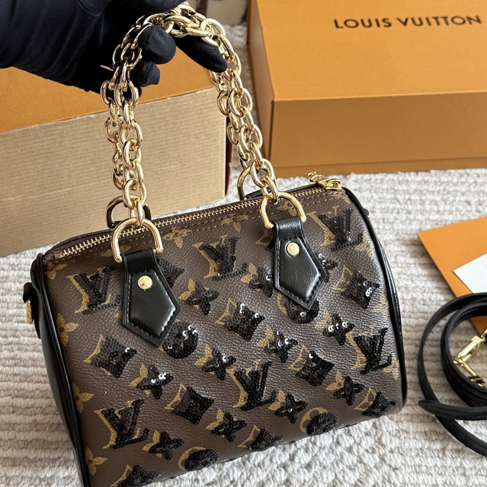 LOUIS VUITTON SPEEDY BANDOULIERE 20 MONOGRAM CANVAS BROWN 20CM LOUIS VUITTON SPEEDY BANDOULIERE 20 MONOGRAM CANVAS BROWN 20CM
