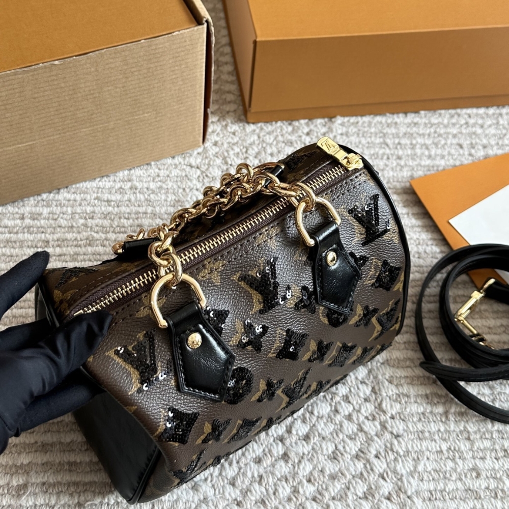 LOUIS VUITTON SPEEDY BANDOULIERE 20 MONOGRAM CANVAS BROWN 20CM LOUIS VUITTON SPEEDY BANDOULIERE 20 MONOGRAM CANVAS BROWN 20CM