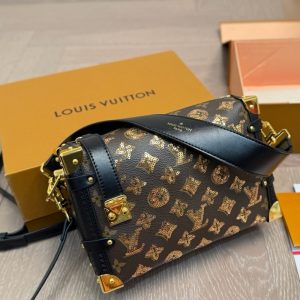 LOUIS VUITTON SIDE TRUNK MM MONOGRAM CANVAS BROWN 23CM