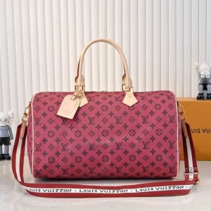 LOUIS VUITTON KEEPALL FOLDABLE 45 MONOGRAM RED 45CM M25772