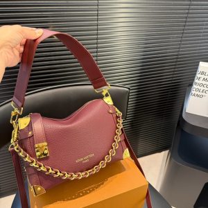 LOUIS VUITTON SIDE TRUNK MM PLUM RED 23CM