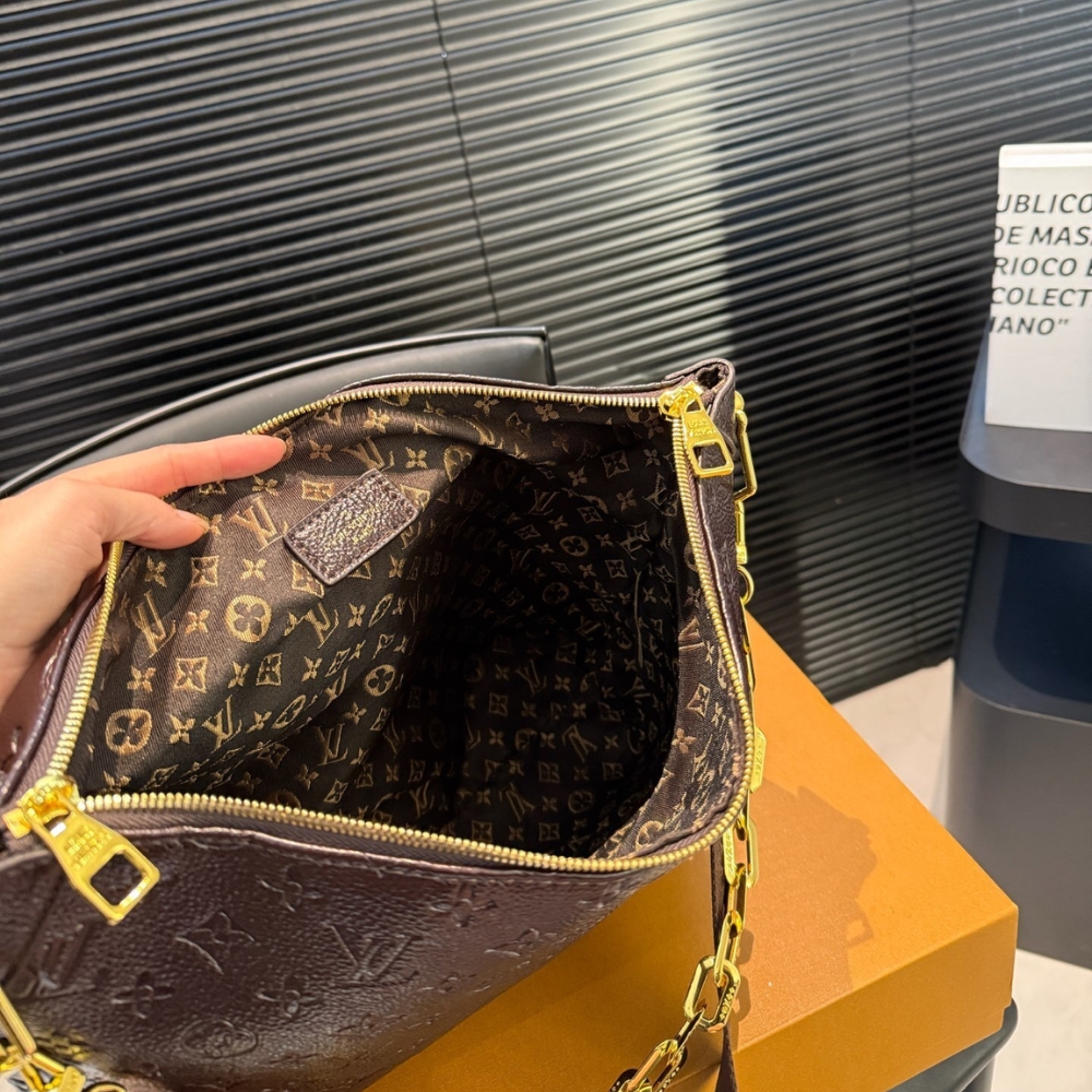 LOUIS VUITTON COUSSIN HOBO MM CHOCOLAT 30CM LOUIS VUITTON COUSSIN HOBO MM CHOCOLAT 30CM