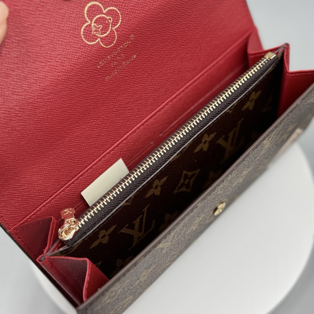 LOUIS VUITTON SARAH WALLET CANDY RED 19CM M12207 LOUIS VUITTON SARAH WALLET CANDY RED 19CM M12207