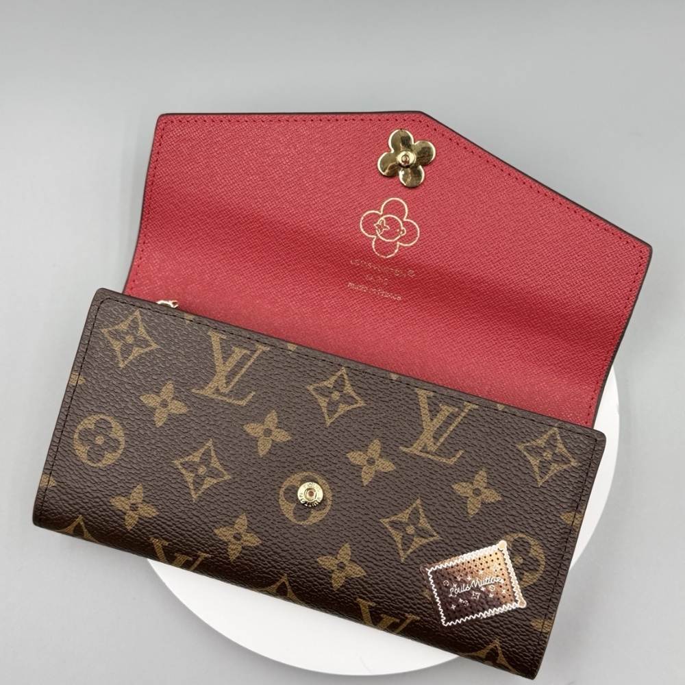 LOUIS VUITTON SARAH WALLET CANDY RED 19CM M12207 LOUIS VUITTON SARAH WALLET CANDY RED 19CM M12207