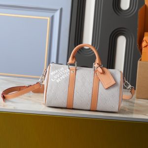 LOUIS VUITTON KEEPALL BANDOULIÈRE 25 LIGHT GRAY 25CM M27161