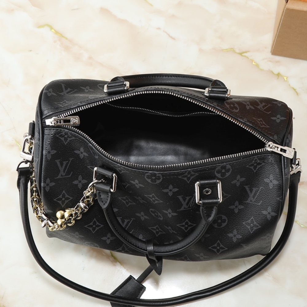 LOUIS VUITTON SPEEDY SOFT 30 MONOGRAM BLACK 30CM LOUIS VUITTON SPEEDY SOFT 30 MONOGRAM BLACK 30CM