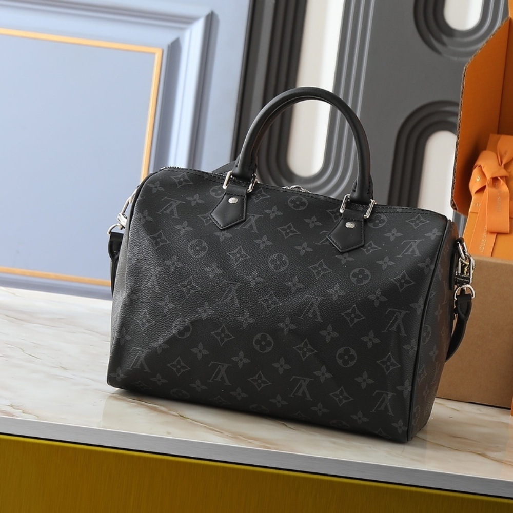 LOUIS VUITTON SPEEDY SOFT 30 MONOGRAM BLACK 30CM LOUIS VUITTON SPEEDY SOFT 30 MONOGRAM BLACK 30CM