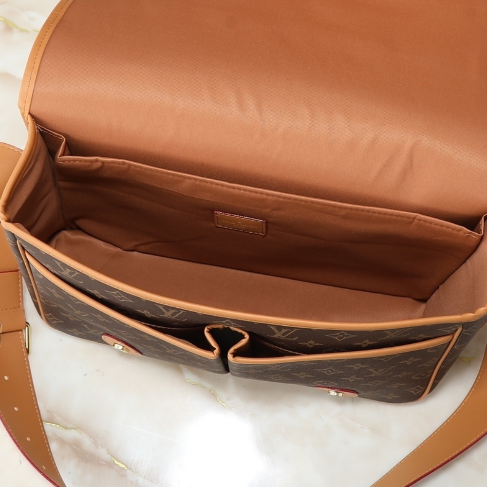 LOUIS VUITTON SATCHEL MESSENGER MONOGRAM BROWN 35CM M14723 LOUIS VUITTON SATCHEL MESSENGER MONOGRAM BROWN 35CM M14723