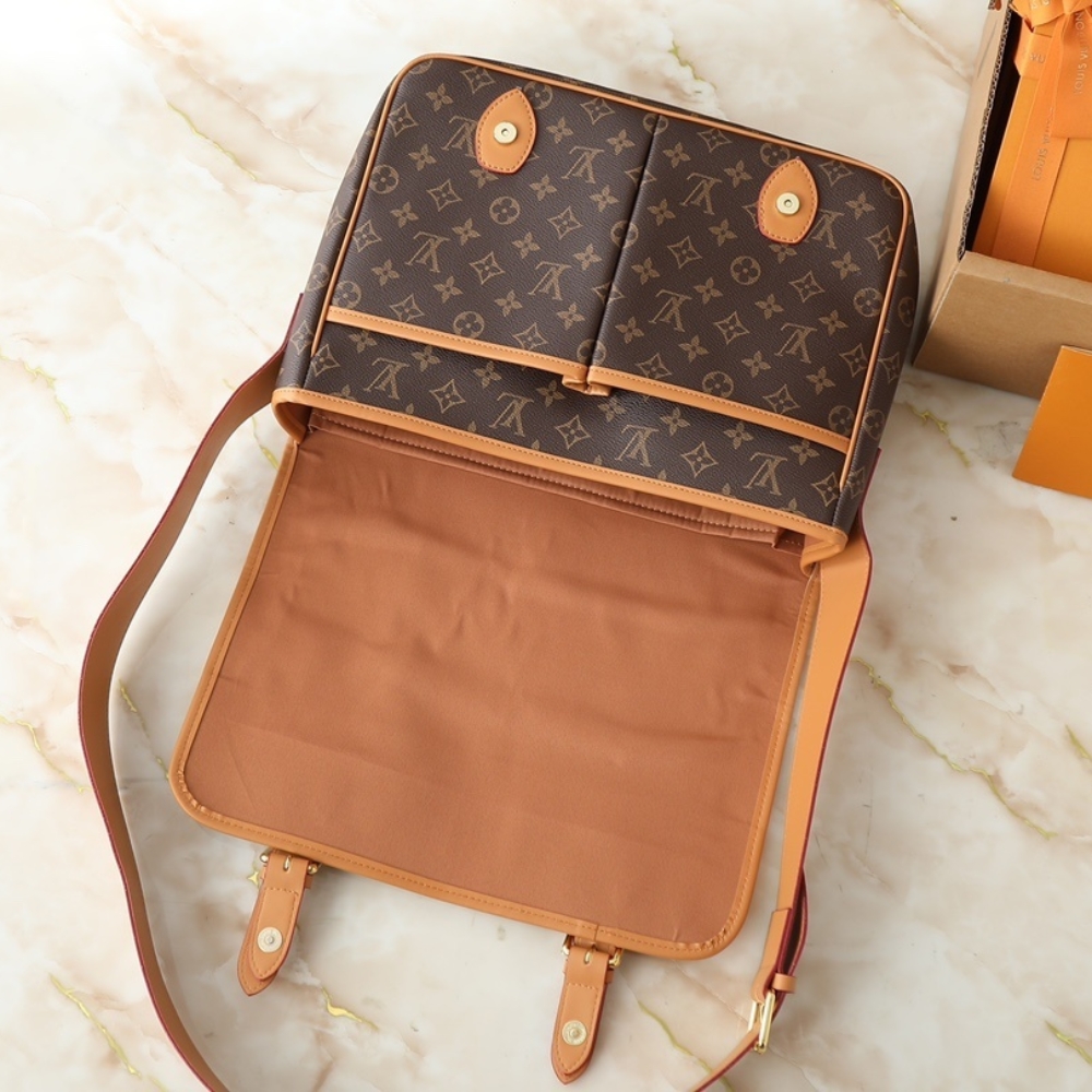 LOUIS VUITTON SATCHEL MESSENGER MONOGRAM BROWN 35CM M14723 LOUIS VUITTON SATCHEL MESSENGER MONOGRAM BROWN 35CM M14723