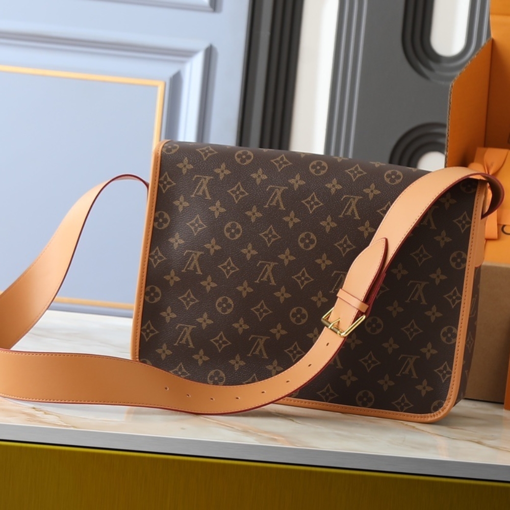 LOUIS VUITTON SATCHEL MESSENGER MONOGRAM BROWN 35CM M14723 LOUIS VUITTON SATCHEL MESSENGER MONOGRAM BROWN 35CM M14723