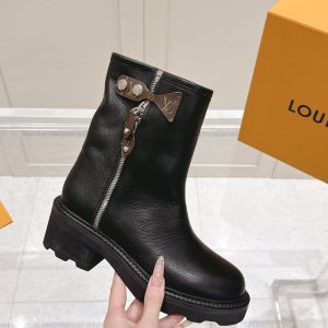LOUIS VUITTON LV BEAUBOURG ANKLE BOOT BLACK 1AIDD4