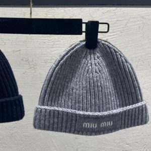 MIUMIU WOOL BEANIE GREY