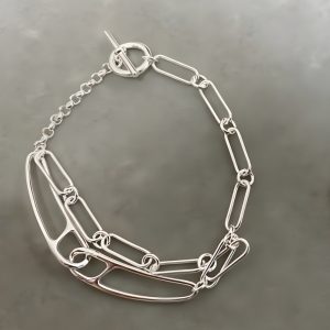 HERMES CHAINE DANCRE PUNK BRACELET SILVER