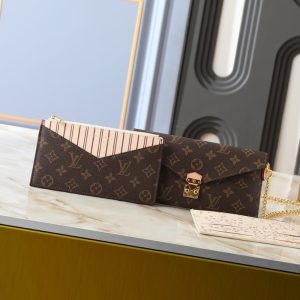 LOUIS VUITTON KIRIGAMI ORGANIZER ON CHAIN MONOGRAM BEIGE 23CM M15150