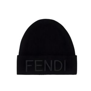 FENDI WOOL HAT BLACK