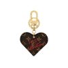 LOUIS VUITTON MONOGRAM FALL IN LOVE HEART KEY HOLDER BAG CHARM BROWN 9CM M00462