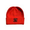 CHANEL CC LOGO CASHMERE BEANIE RED