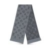 LOUIS VUITTON LOGOMANIA SHINE SCARF GRAY 180CM