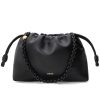 LOEWE MEDIUM FLAMENCO PURSE IN MELLOW NAPPA BLACK 30CM