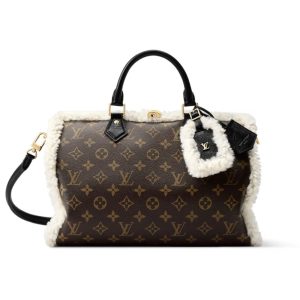 LOUIS VUITTON SPEEDY SOFT 30 TEDDY MONOGRAM BROWN 30CM