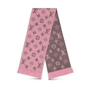 LOUIS VUITTON LOGOMANIA SHINE SCARF ROSE BALLERINE