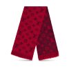 LOUIS VUITTON LOGOMANIA SHINE SCARF RED 180CM